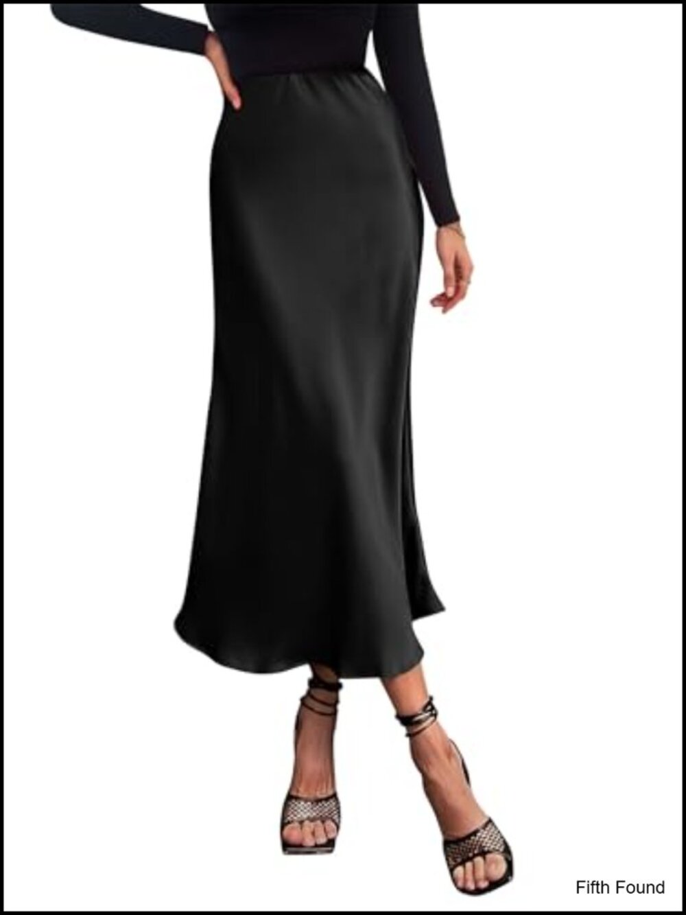 PRETTYGARDEN Women's Satin Midi Skirt High Waisted A-Line Flowy
